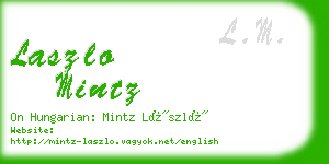 laszlo mintz business card